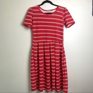 Red & white stripe Lularoe Amelia Dress, Nautical
